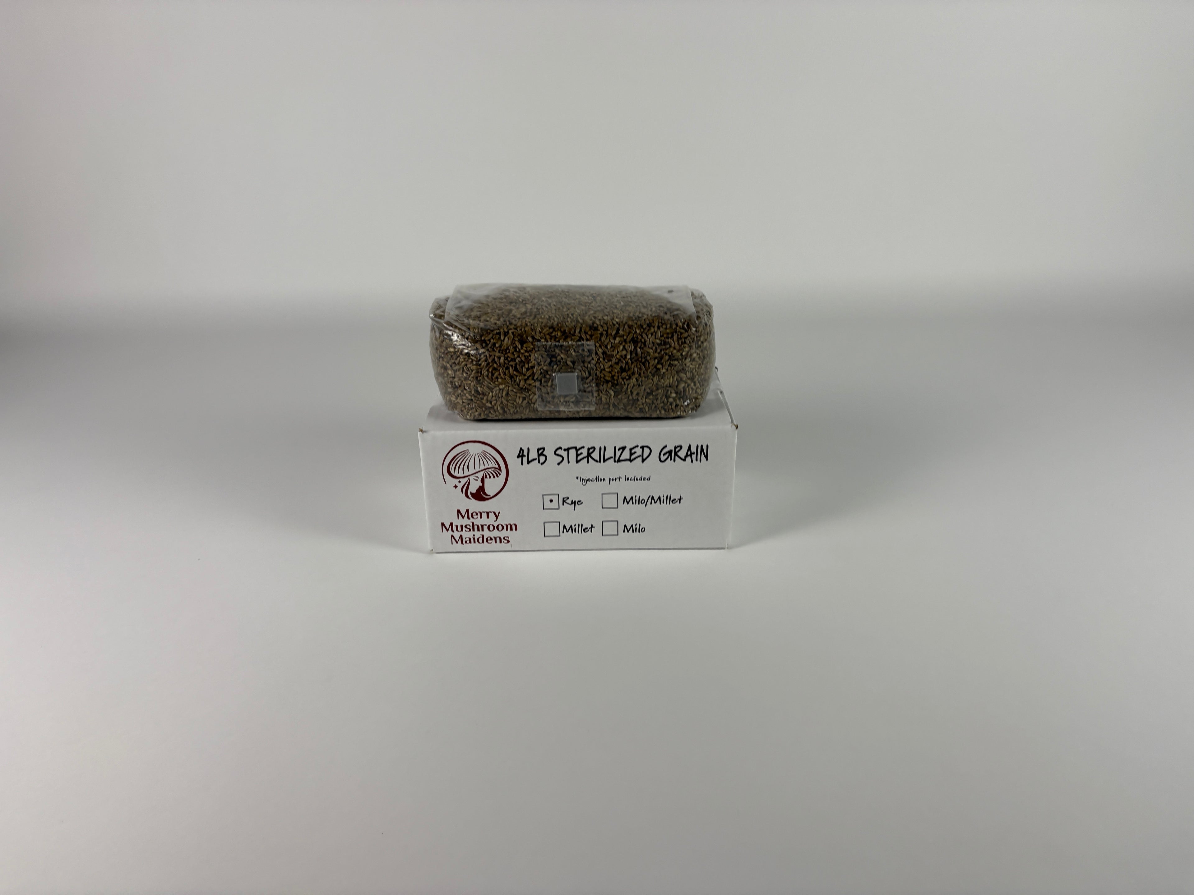 4 LB. Sterilized Rye Grain Spawn with Injection Port